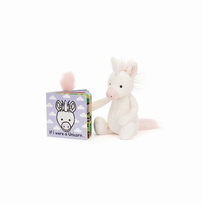 Jellycat If I Were a Unicornio Board and Bashful Unicornio Medium | YFMZ-13549